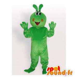 Giant πράσινο μασκότ κουνελιών. Πράσινο κοστούμι λαγουδάκι - MASFR006548 - μασκότ κουνελιών