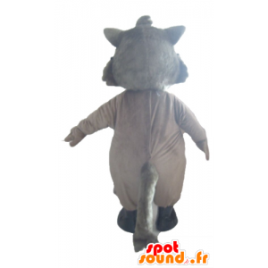 Gray and white wolf mascot with glasses - MASFR23033 - Mascots Wolf