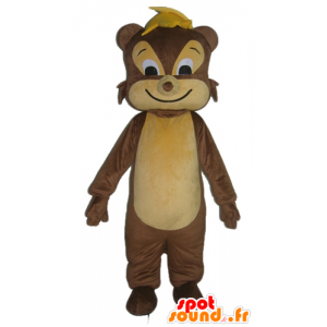 Mascot squirrel, brown and beige rodent, cheerful - MASFR23035 - Mascots squirrel