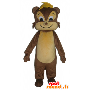 Mascot veverka, hnědá a béžová hlodavec, srdečný - MASFR23035 - maskoti Squirrel