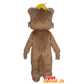 Mascot squirrel, brown and beige rodent, cheerful - MASFR23035 - Mascots squirrel