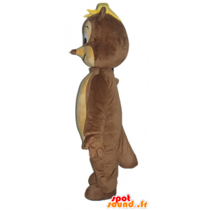 Mascot ekorn, brun og beige gnager, oppmuntrende - MASFR23035 - Maskoter Squirrel