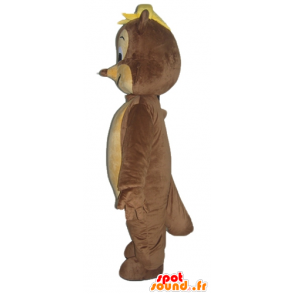 Mascot orava, ruskean ja beigen jyrsijä, iloinen - MASFR23035 - maskotteja orava