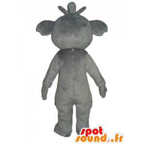 Mascote cinza e koala branco, gigante e sorrindo - MASFR23036 - Koala Mascotes