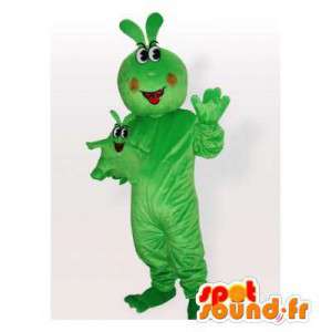 Giant vihreä kani maskotti. Vihreä pupu puku - MASFR006548 - maskotti kanit