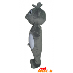 Maskottchen-grau und weiß Koala, Riesen und lächelnd - MASFR23036 - Maskottchen Koala