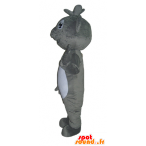 Mascot šedé a bílé koala, obří a usměvavý - MASFR23036 - Koala Maskoti