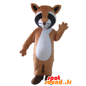 Mascot tricolor raccoon, brown, black and white - MASFR23038 - Mascots of pups