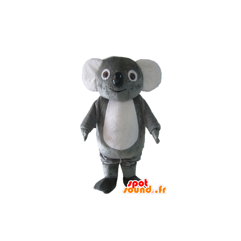 Mascot koala gris y blanco, regordete, dulce y divertido - MASFR23039 - Mascotas Koala