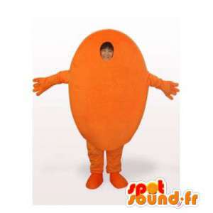 Kæmpe orange ægmaskot. Æg kostume - Spotsound maskot kostume