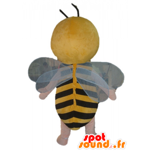 Mascotte de garçon en costume d'abeille, jaune et noire - MASFR23040 - Mascottes Abeille