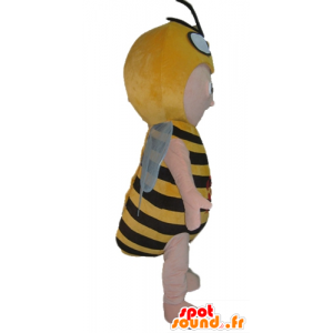 Αγόρι μασκότ μέλισσα κοστούμι, κίτρινο και μαύρο - MASFR23040 - Bee μασκότ