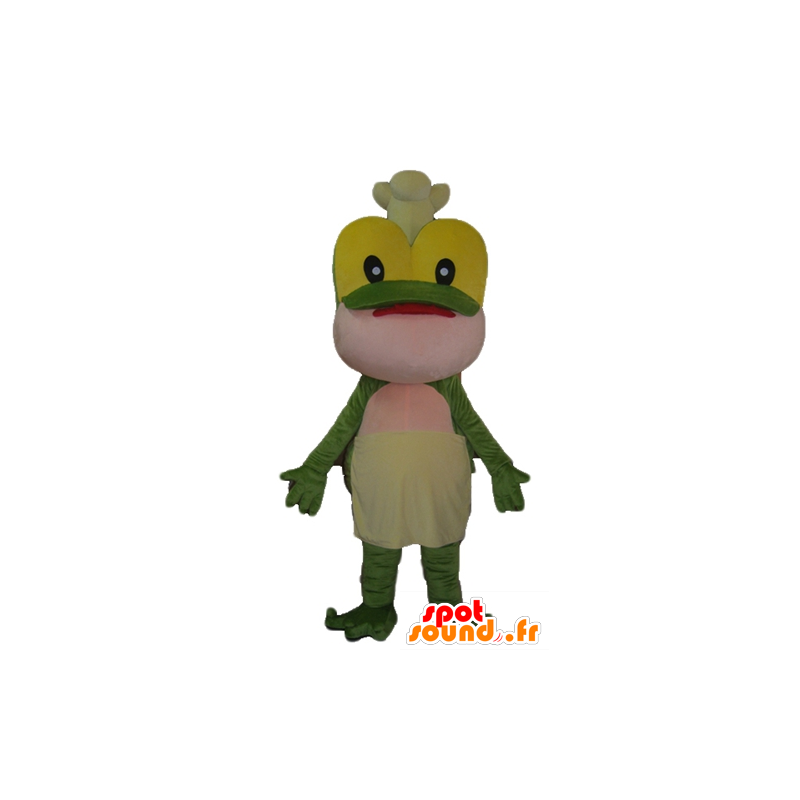 Rana verde mascotte, giallo e rosa con un cappello - MASFR23046 - Animali della foresta Rana verde mascotte, giallo e rosa con un cappello - MASFR23046 - Animali della foresta