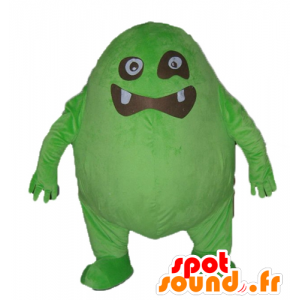Grande monstro verde e preto, engraçado e mascote originais - MASFR23049 - mascotes monstros