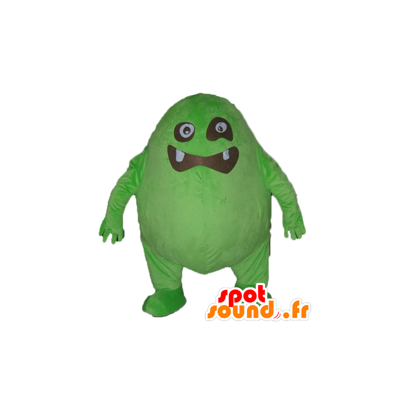 Grote groene en zwarte monster, grappige en originele mascotte - MASFR23049 - mascottes monsters