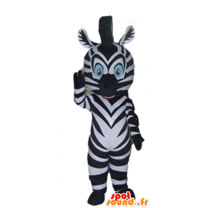 Zebra Maskot černé a bílé, s modrýma očima - MASFR23050 - Jungle zvířata