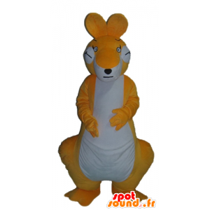 Mascotte de kangourou orange et blanc, géant et très réussi - MASFR23052 - Mascottes Kangourou