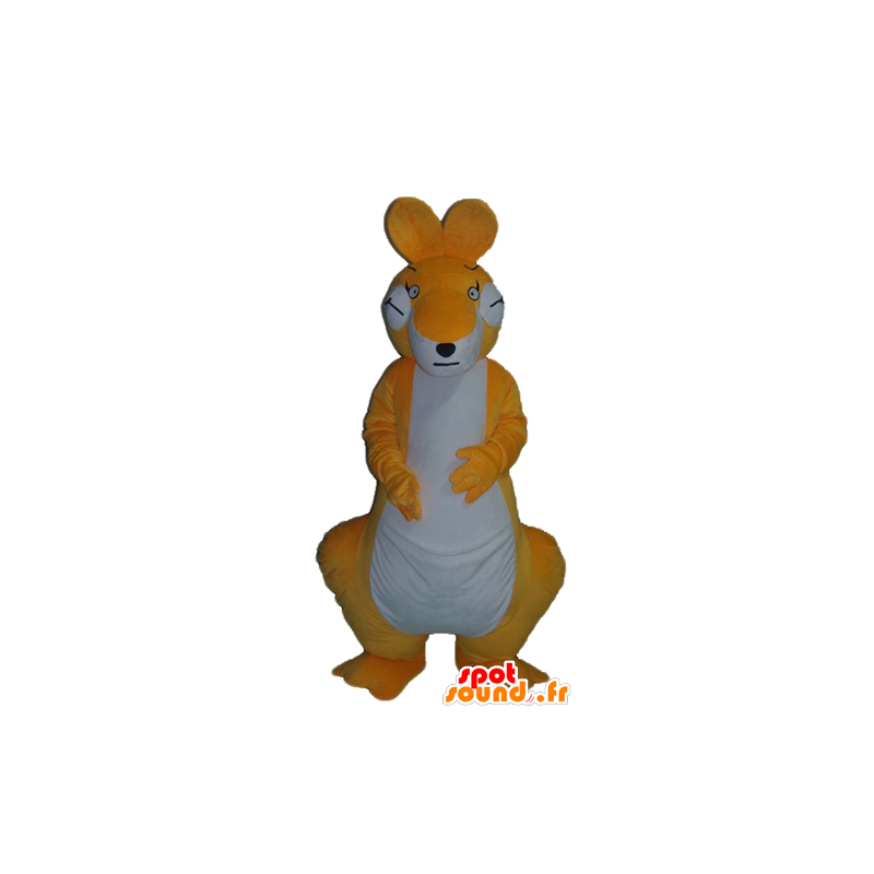 Orange and white kangaroo mascot, giant and very successful - MASFR23052 - Kangaroo mascots