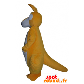 Oranje en wit kangoeroe mascotte, reus en zeer succesvol - MASFR23052 - Kangaroo mascottes