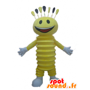 Mascotte de bonhomme jaune, très souriant - MASFR23053 - Mascottes non-classées