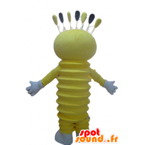 Žlutých sněhulákovi maskot, veselý - MASFR23053 - Neutajované Maskoti