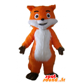 Beautiful mascot orange fox, white and brown, very realistic - MASFR23054 - Mascots Fox