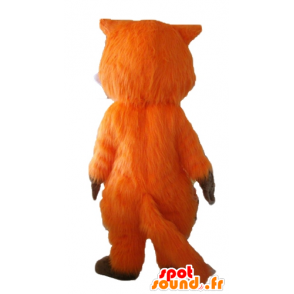 Schöne Maskottchen Orange fox, weiß und braun, sehr realistisch - MASFR23054 - Maskottchen-Fox