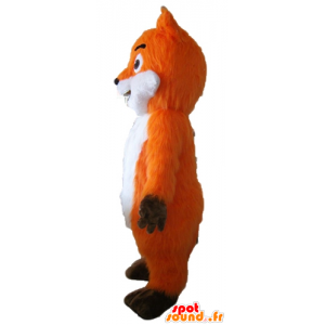 Schöne Maskottchen Orange fox, weiß und braun, sehr realistisch - MASFR23054 - Maskottchen-Fox