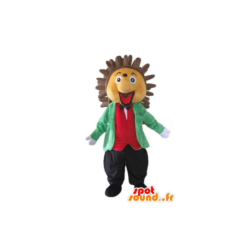 Mascot beige en bruin egel, gehouden in de klas en kleurrijke - MASFR23055 - mascottes Hedgehog