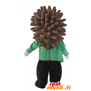 Mascot beige en bruin egel, gehouden in de klas en kleurrijke - MASFR23055 - mascottes Hedgehog