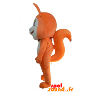 Maskot oranžová a bílá liška, roztomilé a roztomilý - MASFR23058 - Fox Maskoti