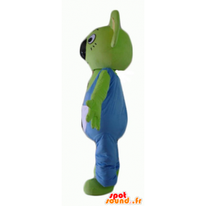 Mascot grønn koala med en blå og hvit kjeledress - MASFR23061 - koala Maskoter