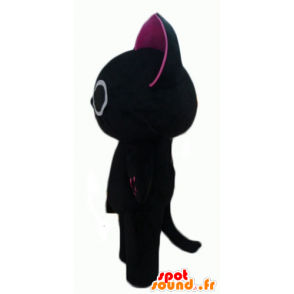 Big cat black and pink, funny and original mascot - MASFR23062 - Cat mascots