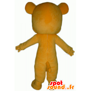 Mascot gele en witte teddybeer, heel lief en schattig - MASFR23063 - Bear Mascot