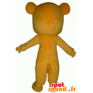 Mascot teddy yellow and white, very sweet and cute - MASFR23063 - Bear mascot