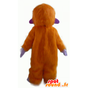 πορτοκαλί μασκότ πίθηκος, μοβ και λευκό, όλα τα τριχωτά - MASFR23067 - Πίθηκος Μασκότ