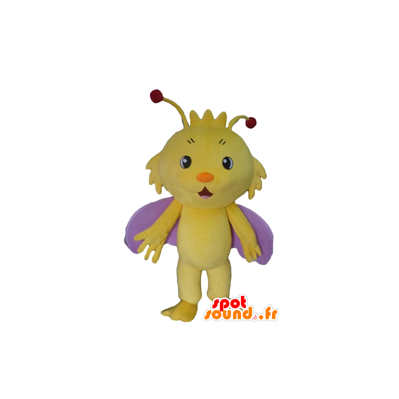 Butterfly mascot, yellow and purple insect - MASFR23069 - Mascots Butterfly