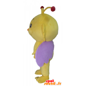 Butterfly mascot, yellow and purple insect - MASFR23069 - Mascots Butterfly