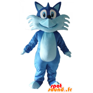 Maskotka całkiem Blue Fox, bicolor, bardzo uśmiechnięty - MASFR23075 - Fox Maskotki