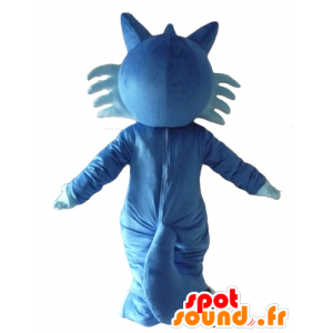 Mascotte volpe abbastanza blu, bicolore, allegro - MASFR23075 - Mascotte Fox