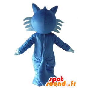 Mascot raposa azul bonito, bicolor, muito sorridente - MASFR23075 - Fox Mascotes