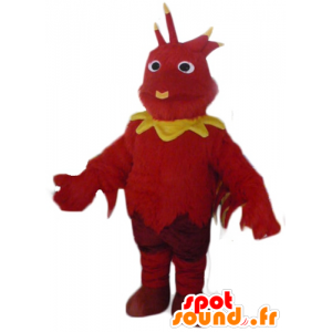 Dragon maskot, rød og gul fugl - MASFR23078 - Mascot fugler