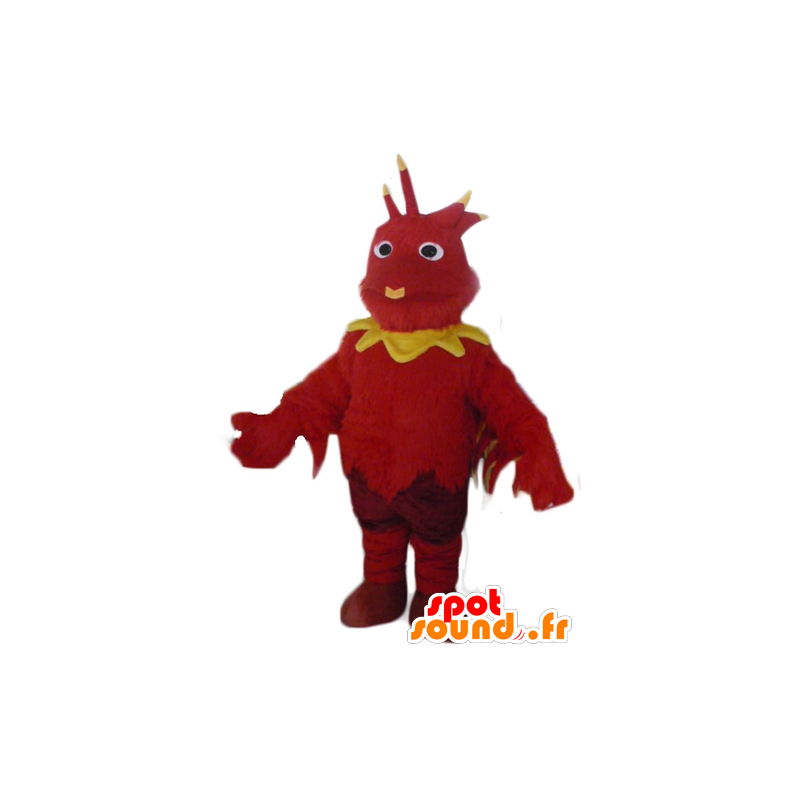 Dragon mascot, red and yellow bird - MASFR23078 - Mascot of birds