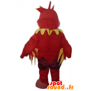 Drachen-Maskottchen, roter und gelber Vogel - MASFR23078 - Maskottchen der Vögel