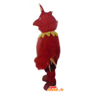 Drachen-Maskottchen, roter und gelber Vogel - MASFR23078 - Maskottchen der Vögel