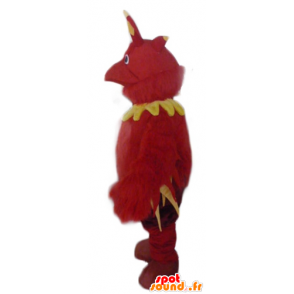 Drachen-Maskottchen, roter und gelber Vogel - MASFR23078 - Maskottchen der Vögel