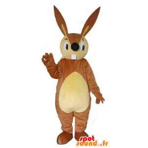 MASCOT velké hnědé a béžové králíka - MASFR23081 - maskot králíci