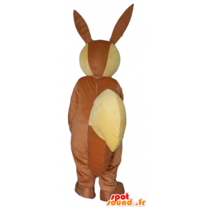 Stor brun og beige kaninmaskot - Spotsound maskot kostume