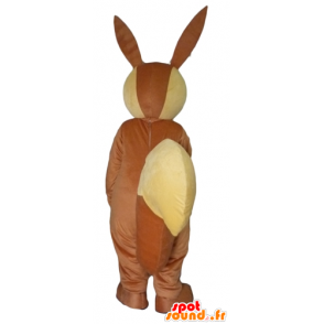 Mascotte grande marrón y el conejo de color beige - MASFR23081 - Mascota de conejo