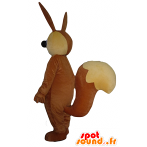 Mascotte groot bruin en beige konijn - MASFR23081 - Mascot konijnen